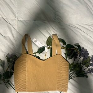 House of Harlow 1960 Camel Textured Top